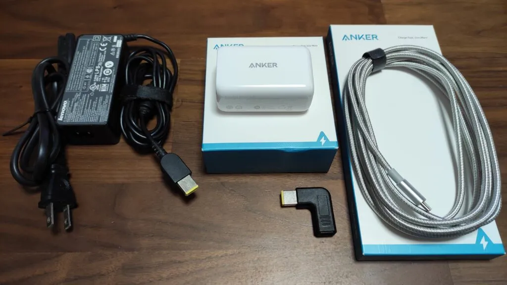 古いLenovoのアダプターをUSB PD（USB Type-C）化